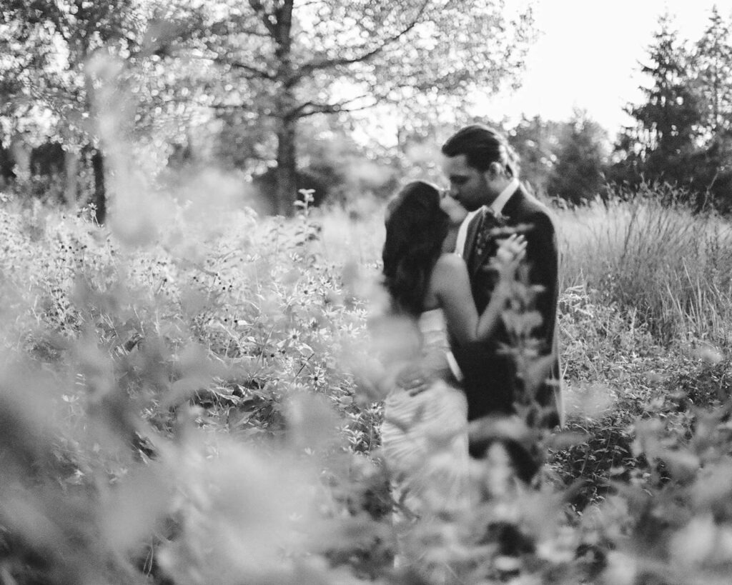 Newlywed portraits at the Grounds for Sculpture. Photo by OkCrowe Photography. 