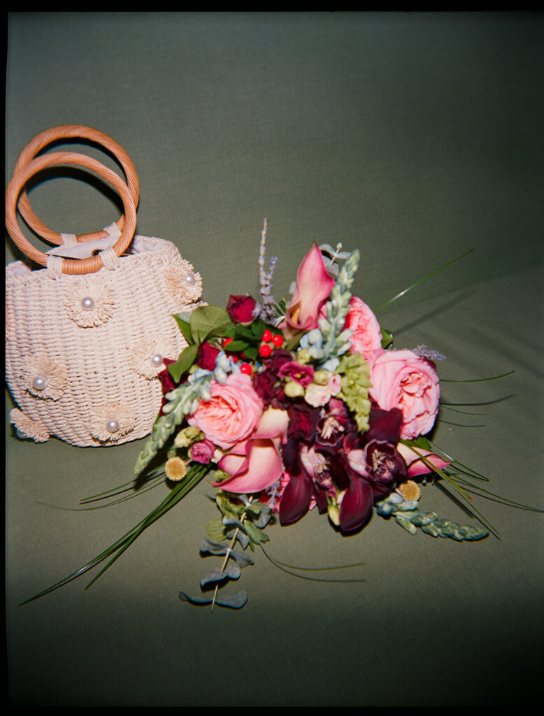 Bride's wedding accessories for an elopement in the NYC Courthouse. Photo by OkCrowe Photography.