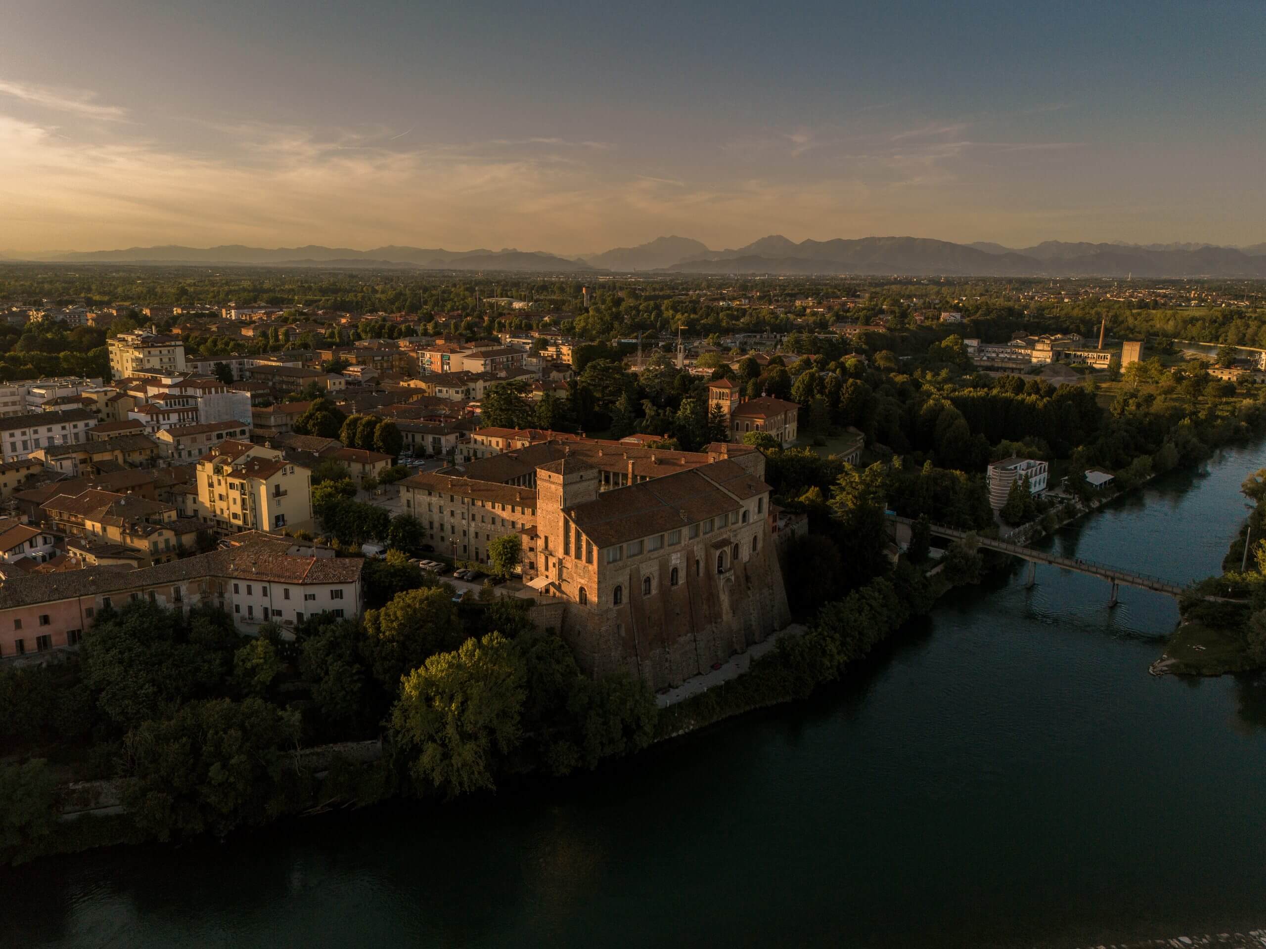 Aerial shot of Castello Visconteo. Photography by Castello Visconteo.