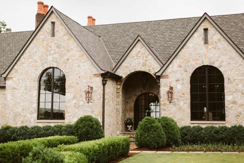 Stone and slate country estate in Calhoun, Georgia