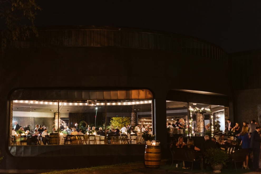 exterior view of Chattanooga Whiskey Event Hall at nighttime