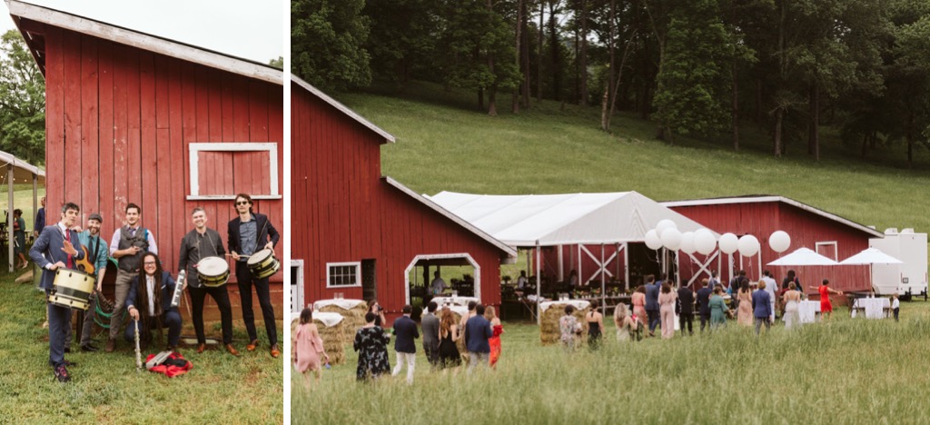 southern barn wedding reception