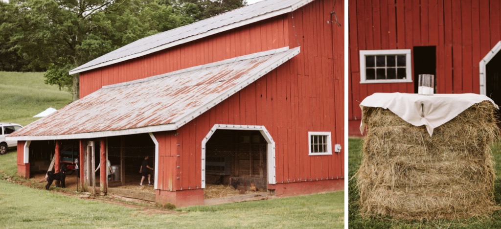 red barn wedding reception