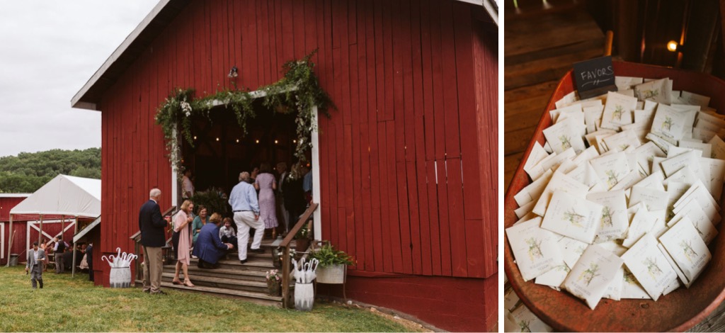red barn wedding reception