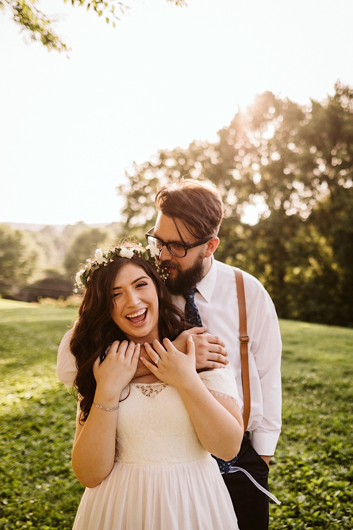 Bride and groom portraits at Creative Arts Guild wedding