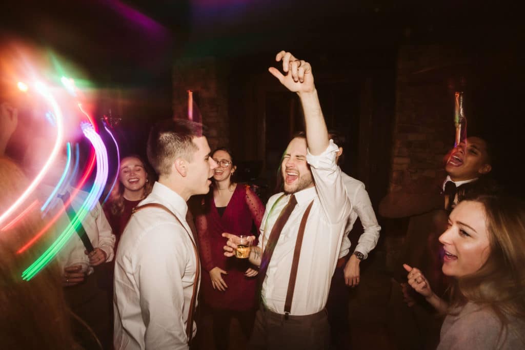 Rustic reception at Myers Point. Photo by OkCrowe Photography.