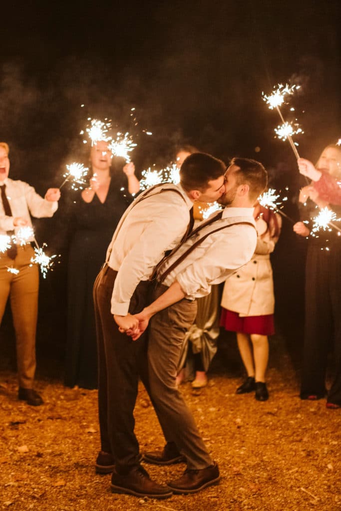 End of the night sparkler photo session at Myers Point. Photo by OkCrowe Photography.