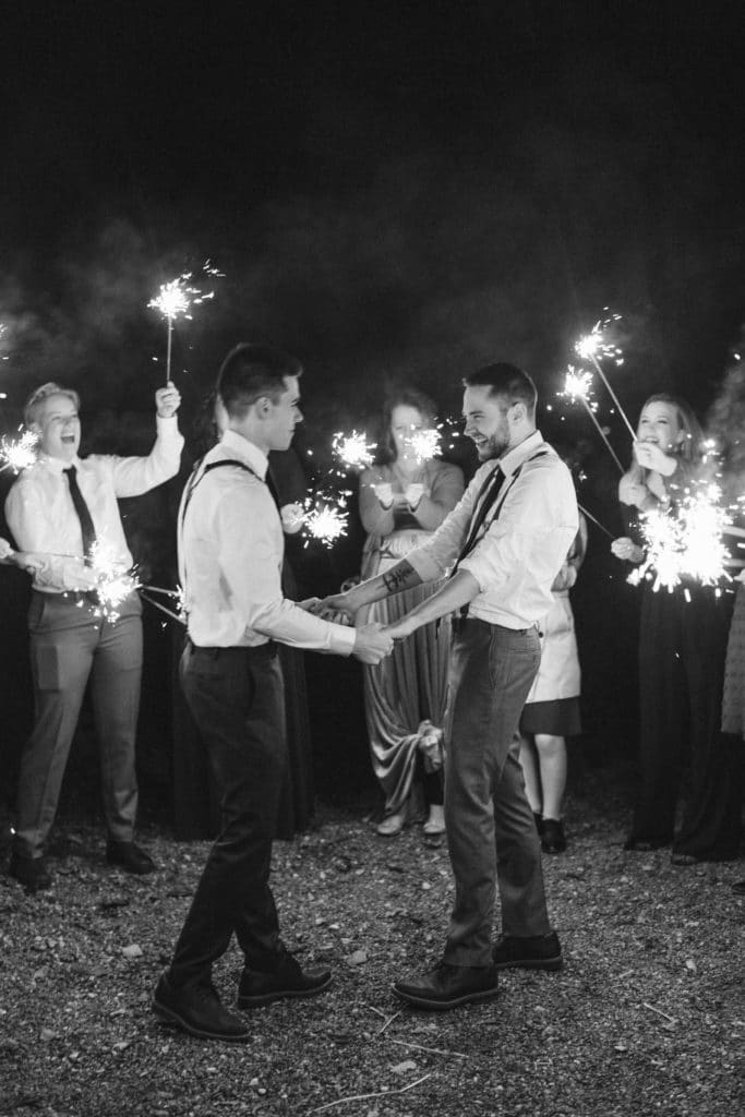 End of the night sparkler photo session at Myers Point. Photo by OkCrowe Photography.