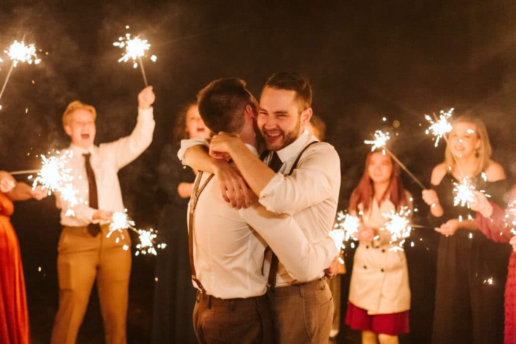 End of the night sparkler photo session at Myers Point. Photo by OkCrowe Photography.