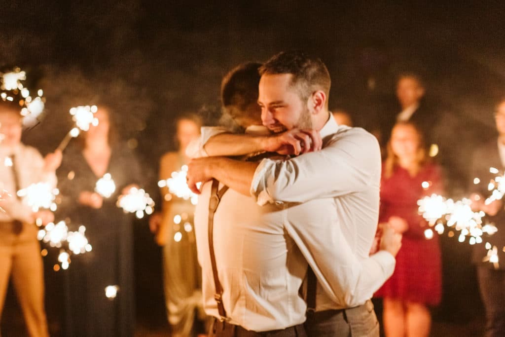 End of the night sparkler photo session at Myers Point. Photo by OkCrowe Photography.