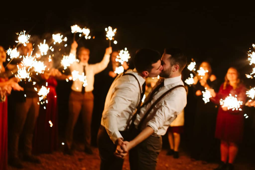 End of the night sparkler photo session at Myers Point. Photo by OkCrowe Photography.