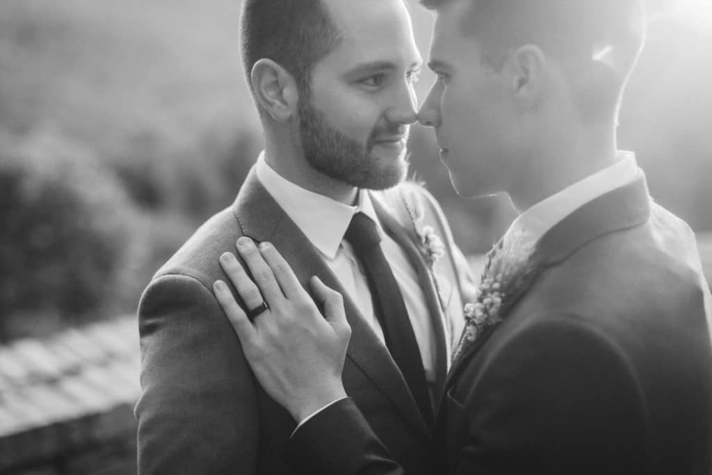 Golden hour newlywed portraits at Myers Point. Photo by OkCrowe Photography.