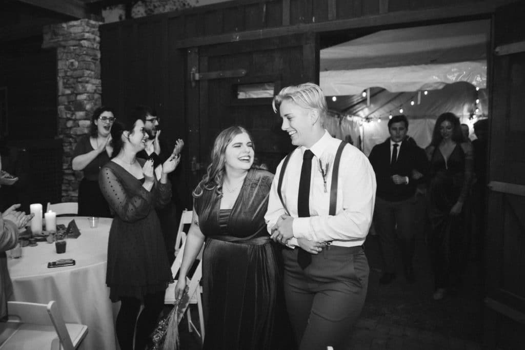 Rustic reception at Myers Point. Photo by OkCrowe Photography.