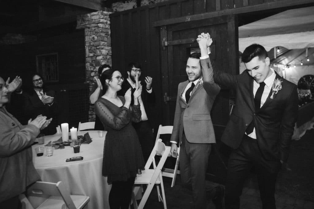 Rustic reception at Myers Point. Photo by OkCrowe Photography.