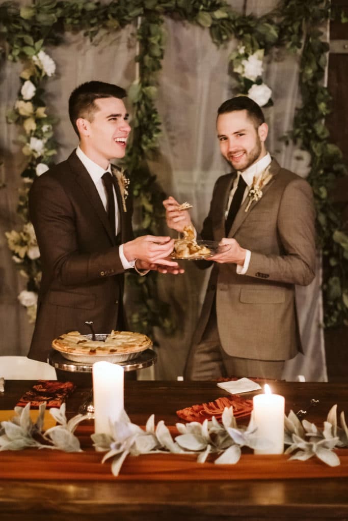 Rustic reception at Myers Point. Photo by OkCrowe Photography.