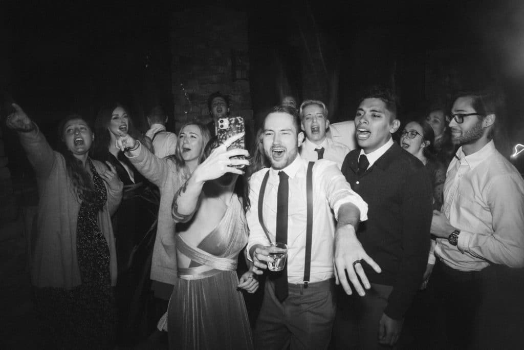 Rustic reception at Myers Point. Photo by OkCrowe Photography.