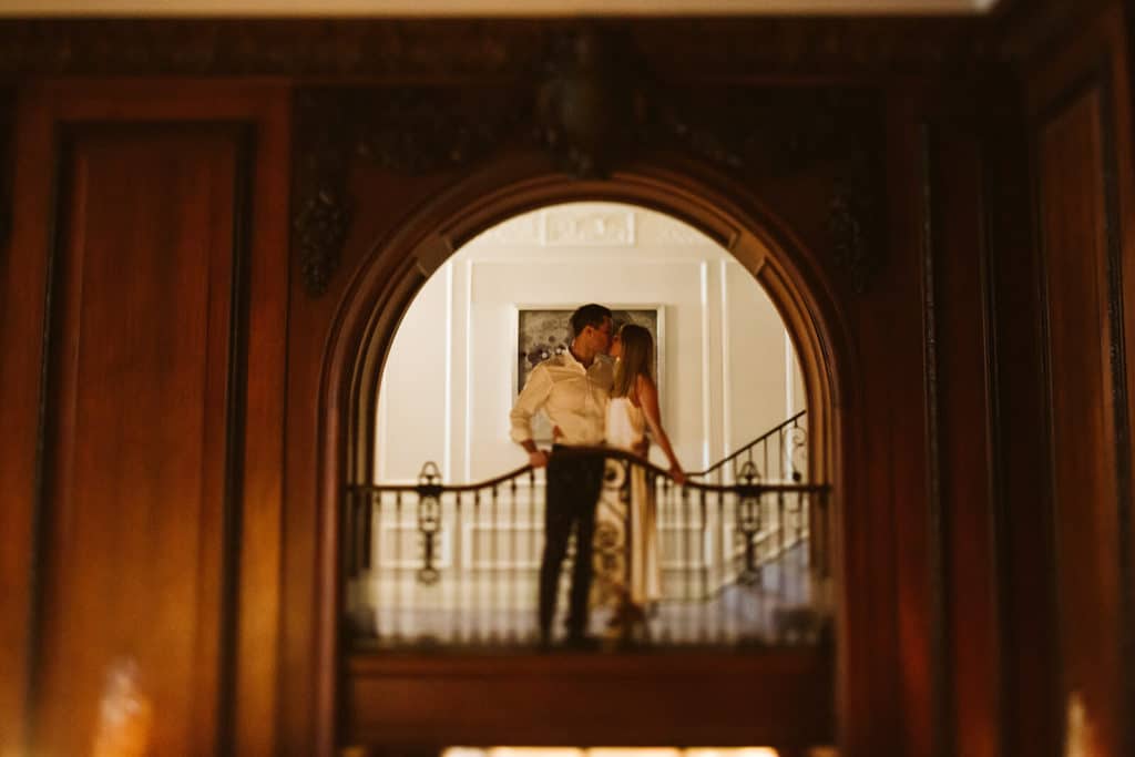 A timeless engagement session at the Read House in Chattanooga. Photo by OkCrowe Photography.
