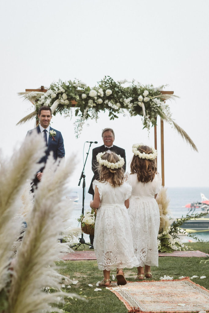 Lakeshore wedding at the Westshore Cafe and Inn. Photo by OkCrowe Photography.