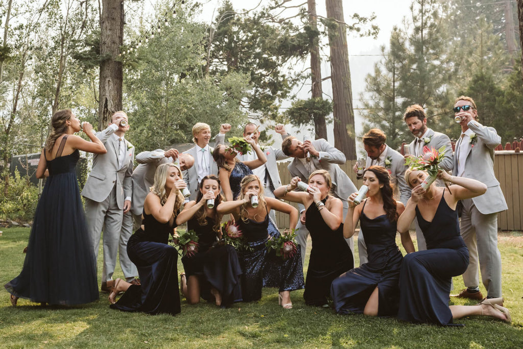 Wedding party portraits at the Westshore Cafe and Inn. Photo by OkCrowe Photography.