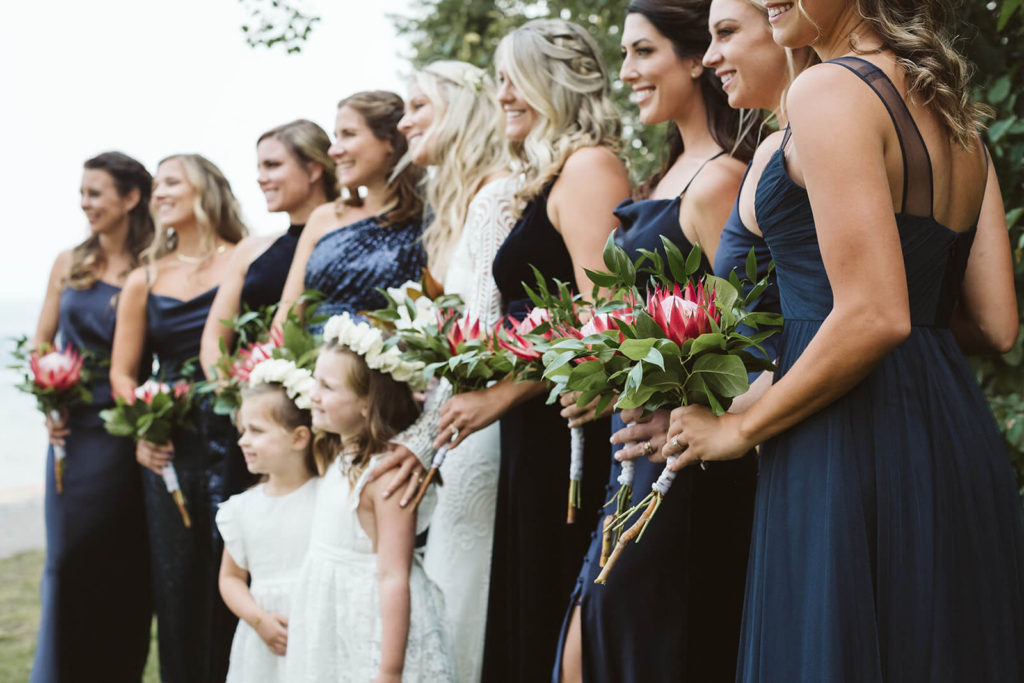 Wedding party portraits at the Westshore Cafe and Inn. Photo by OkCrowe Photography.