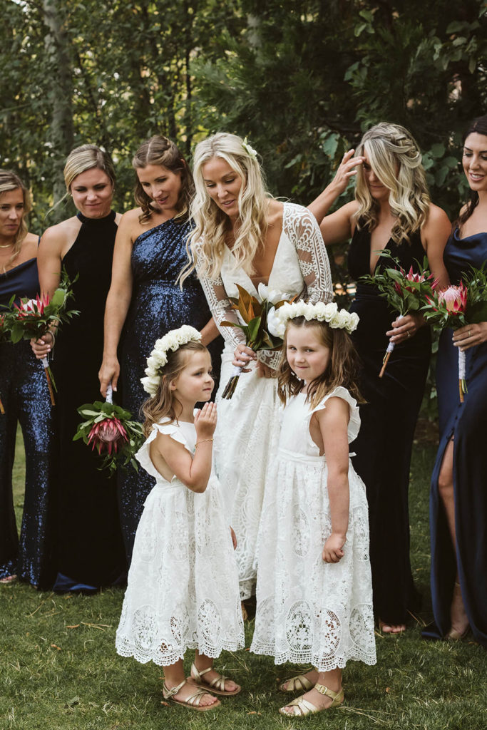 Wedding party portraits at the Westshore Cafe and Inn. Photo by OkCrowe Photography.