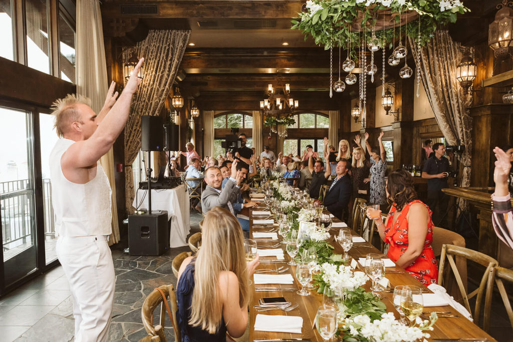 Wedding reception at the Westshore Cafe and Inn. Photo by OkCrowe Photography.