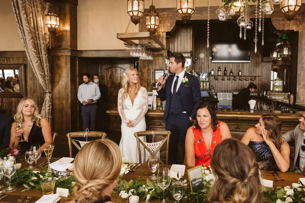 Wedding reception at the Westshore Cafe and Inn. Photo by OkCrowe Photography.