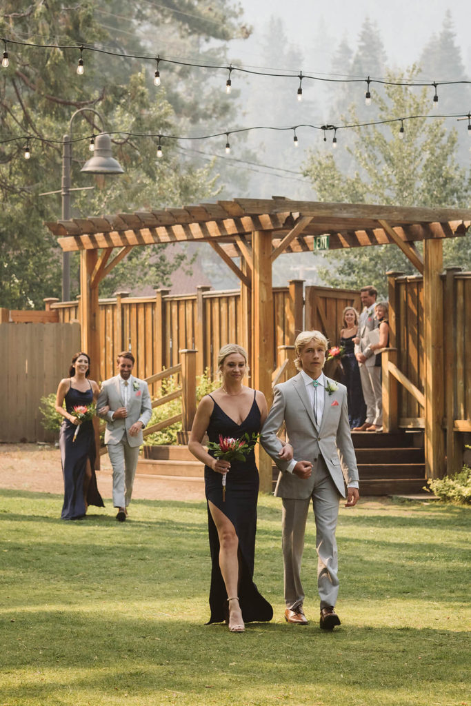 Lakeshore wedding at the Westshore Cafe and Inn. Photo by OkCrowe Photography.