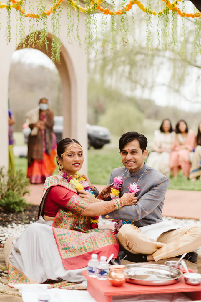 Bride and her brother during the Vidhi ceremony. Photo by OkCrowe Photography.