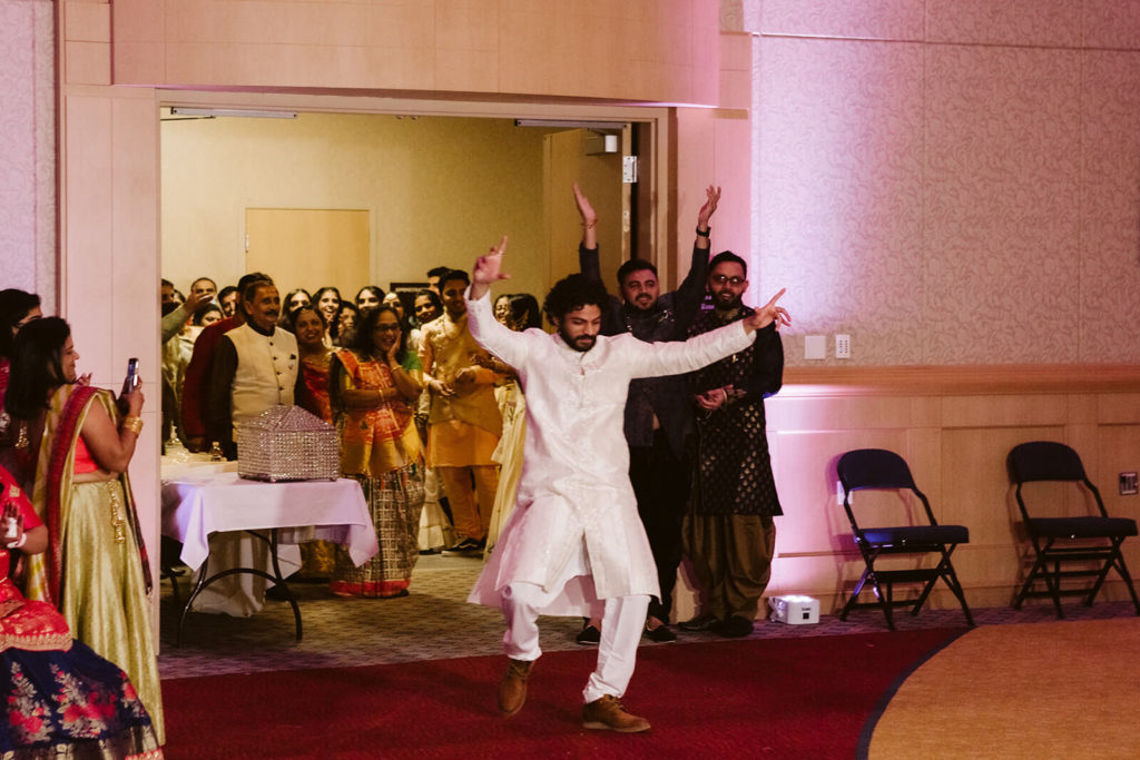 Performances during Sangeet. Photo by OkCrowe Photography.