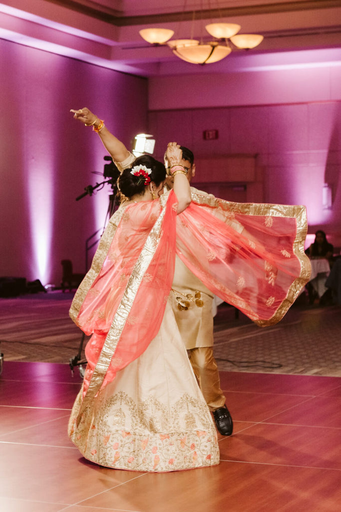 Performances during Sangeet. Photo by OkCrowe Photography.