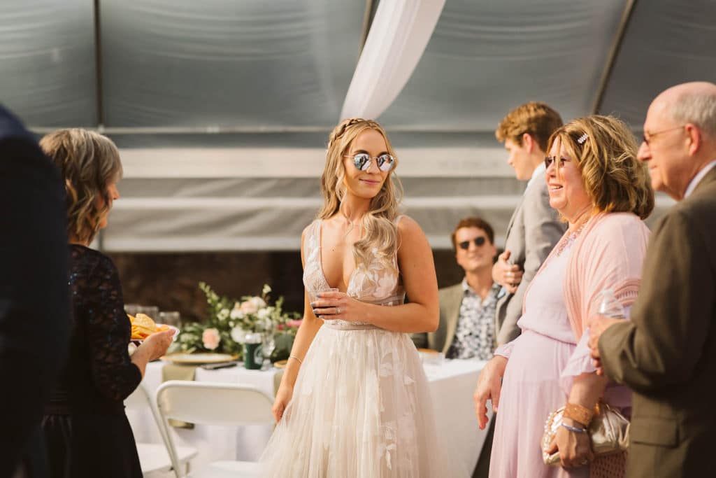 Greenhouse wedding reception at the Venue at Lilly Lou's. Photo by OkCrowe Photography.