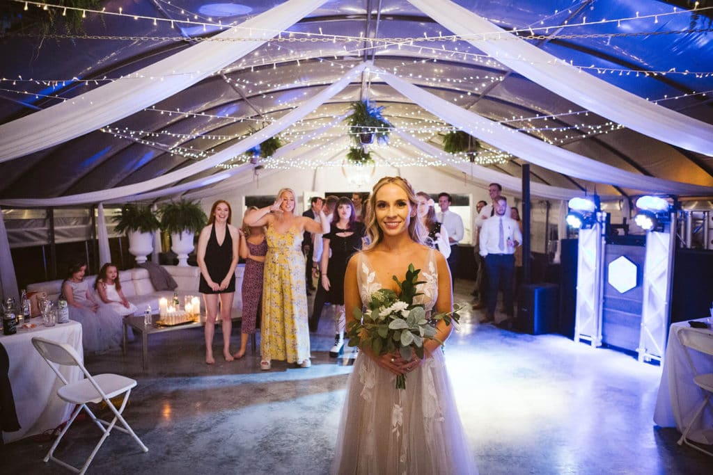 Greenhouse wedding reception at the Venue at Lilly Lou's. Photo by OkCrowe Photography.