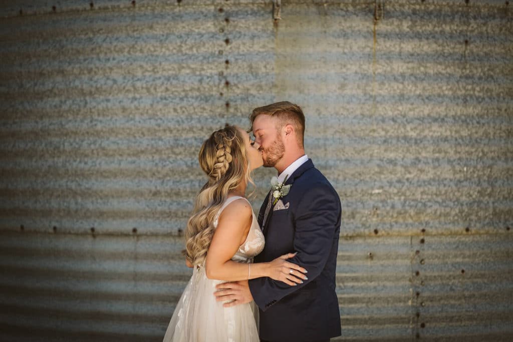 Reading private notes to each other and first look session at the Venue at Lilly Lou's. Photo by OkCrowe Photography.