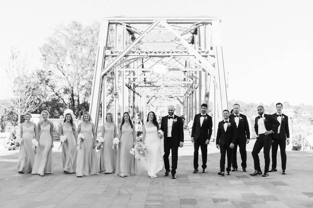 Wedding party portraits in Chattanooga. Photo by OkCrowe Photography.