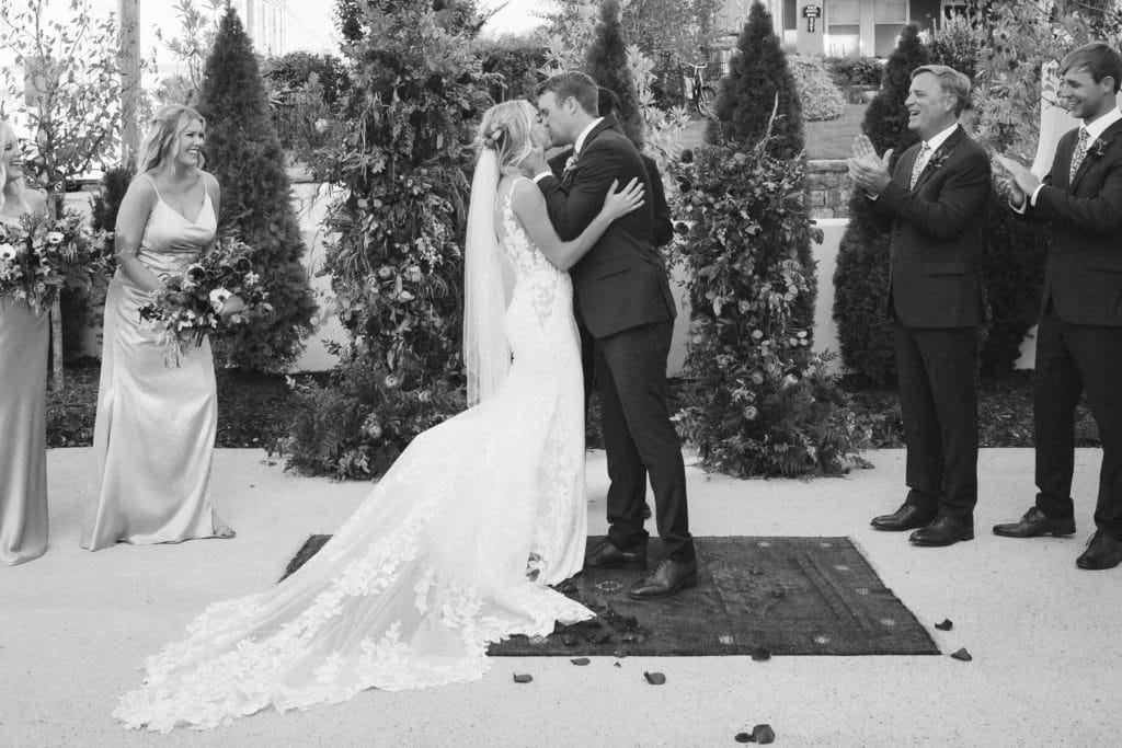 Wedding ceremony at the Common House in Chattanooga. Photo by OkCrowe Photography.