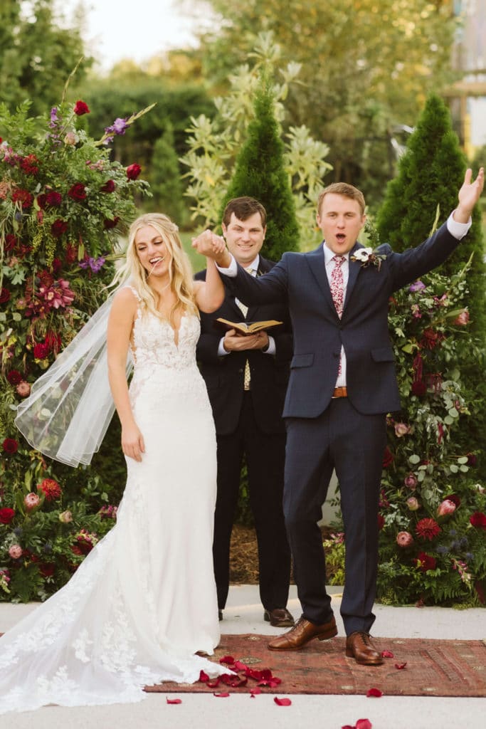 Wedding ceremony at the Common House in Chattanooga. Photo by OkCrowe Photography.