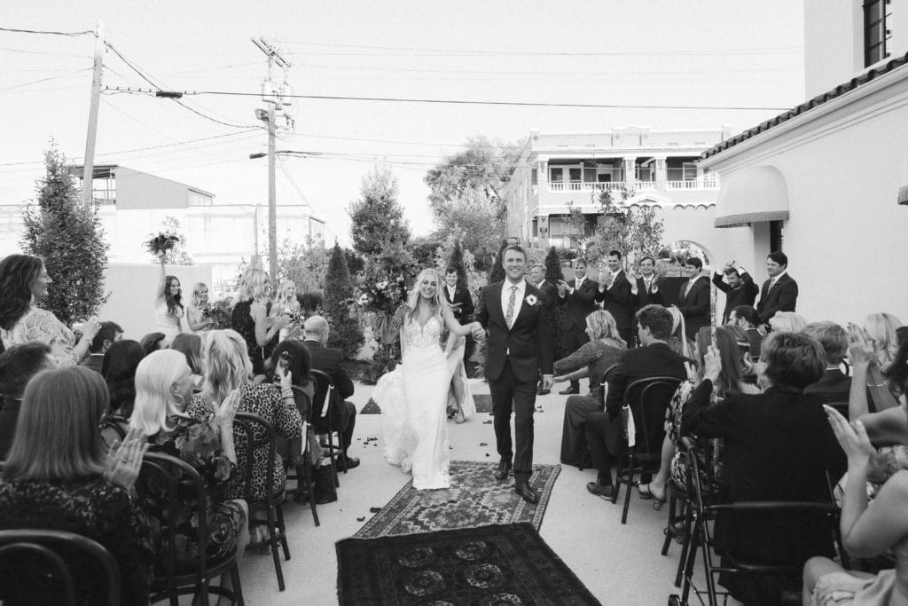 Wedding ceremony at the Common House in Chattanooga. Photo by OkCrowe Photography.