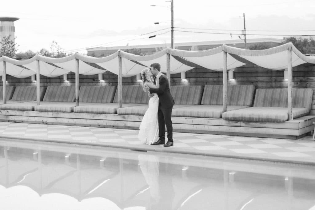 Newlywed portraits at the Common House in Chattanooga. Photo by OkCrowe Photography.