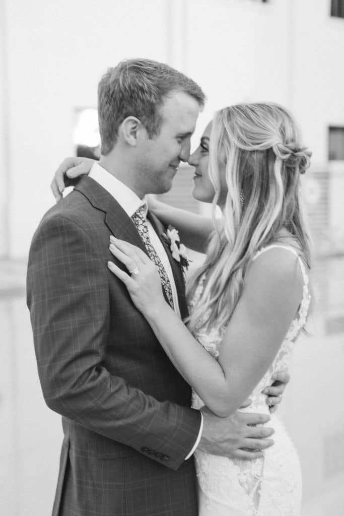 Newlywed portraits at the Common House in Chattanooga. Photo by OkCrowe Photography.