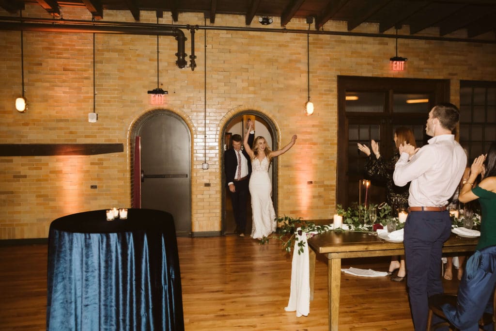 Wedding reception at the Common House in Chattanooga. Photo by OkCrowe Photography.