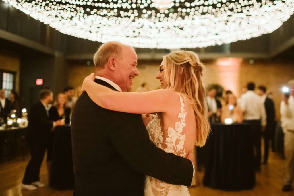 Wedding reception at the Common House in Chattanooga. Photo by OkCrowe Photography.