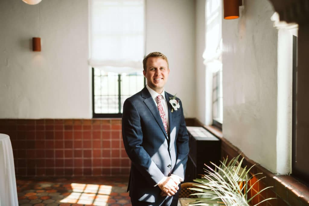 Groom portraits at the Common House in Chattanooga. Photo by OkCrowe Photography.