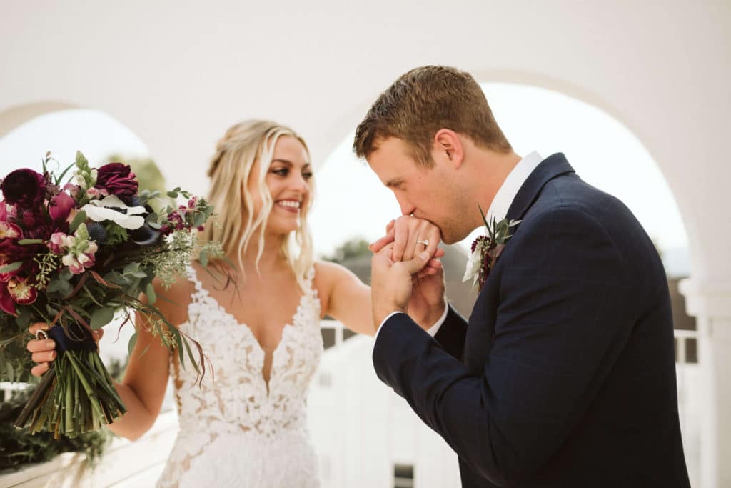 First look session and private vows at the Common House in Chattanooga. Photo by OkCrowe Photography.