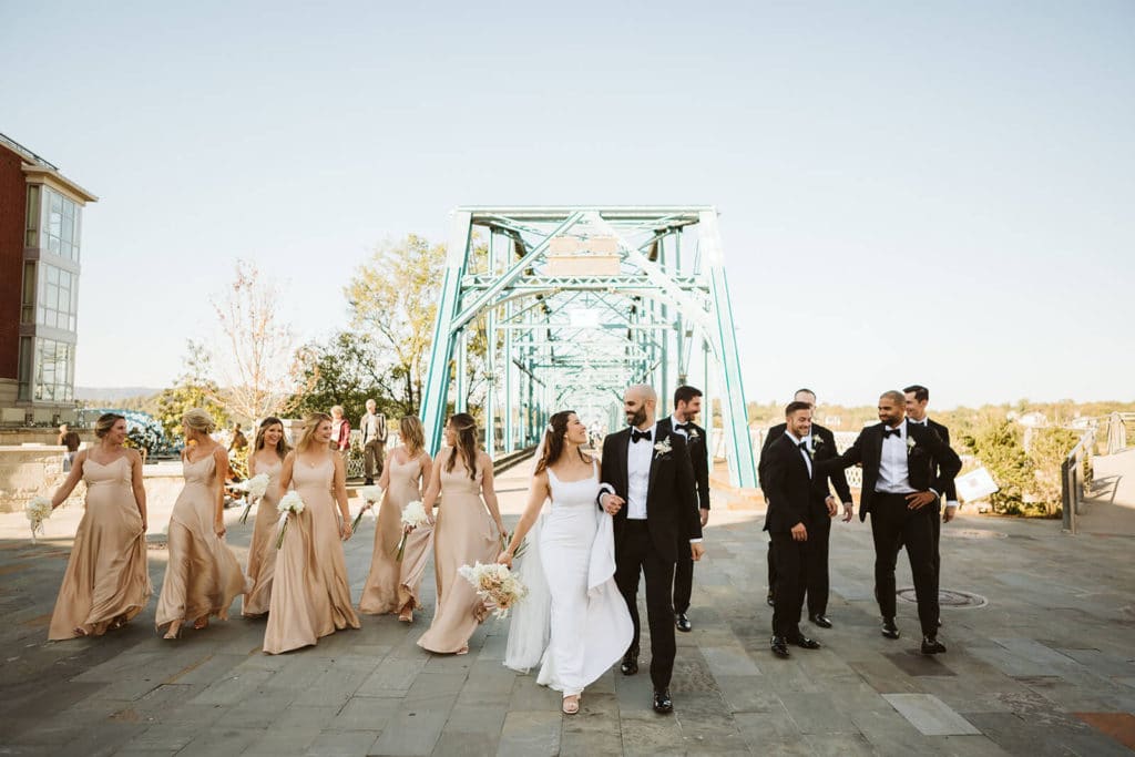 Bridal party portraits in Chattanooga. Photo by OkCrowe Photography.