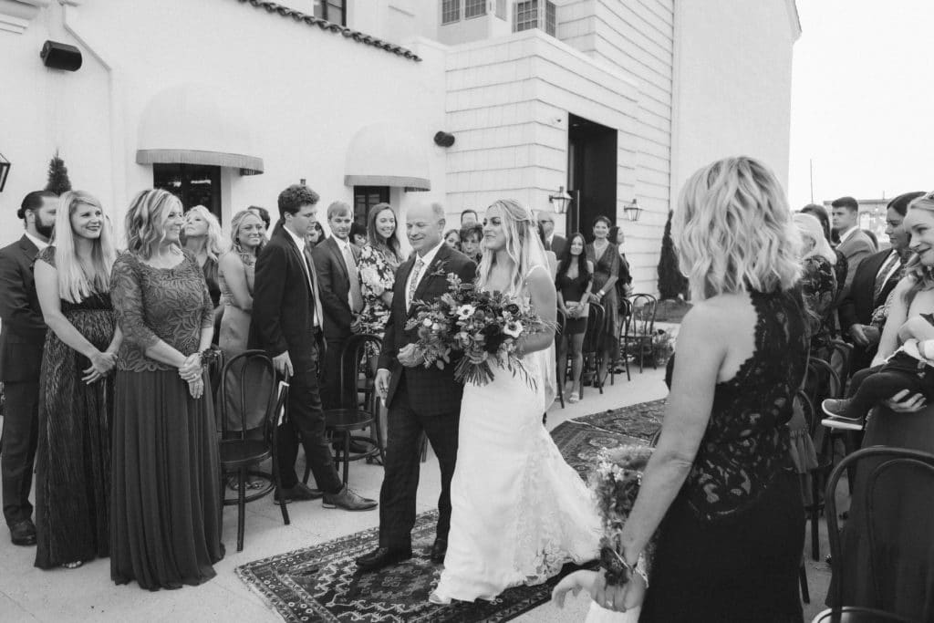 Wedding ceremony at the Common House in Chattanooga. Photo by OkCrowe Photography.