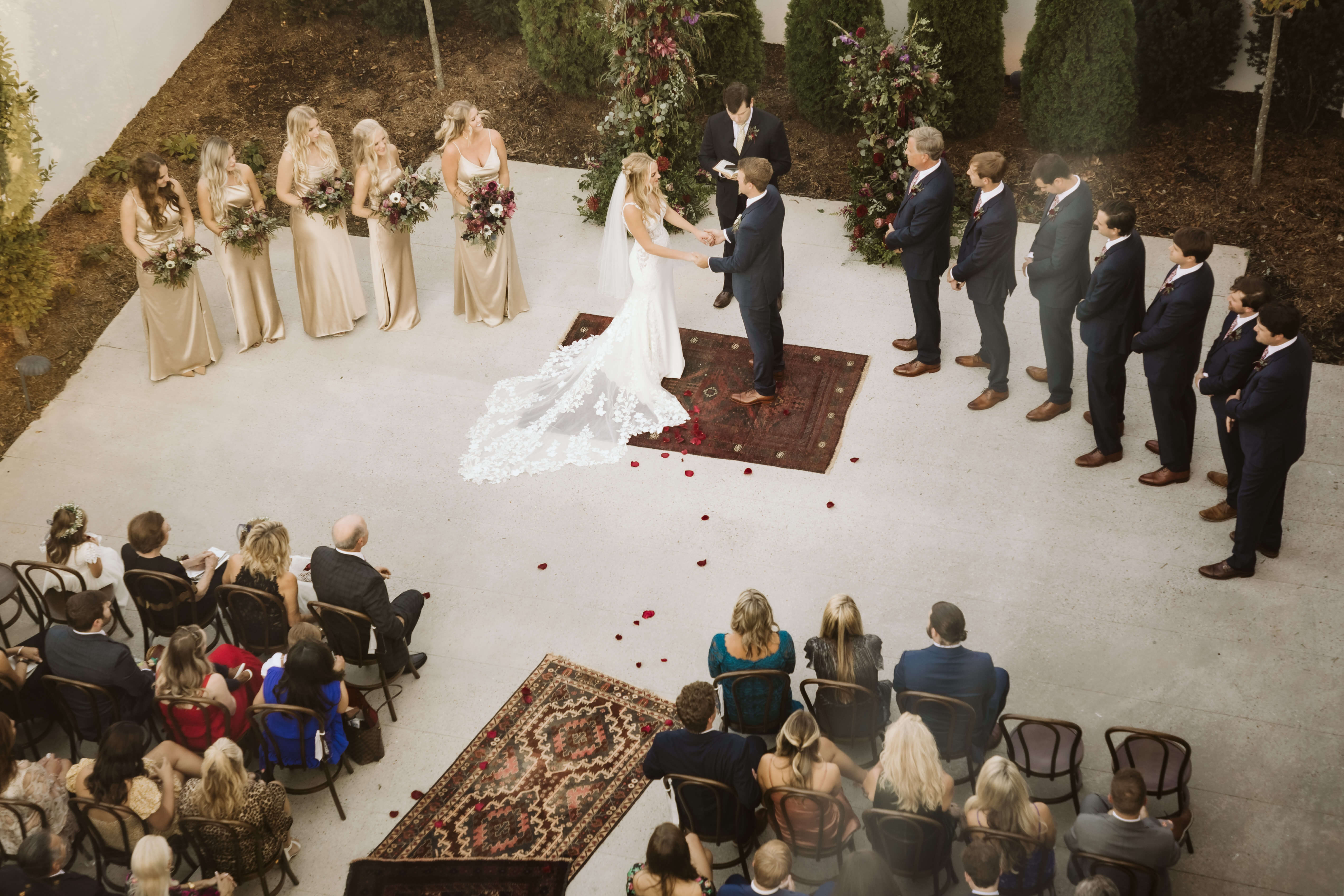 Wedding ceremony at the Common House in Chattanooga. Photo by OkCrowe Photography.