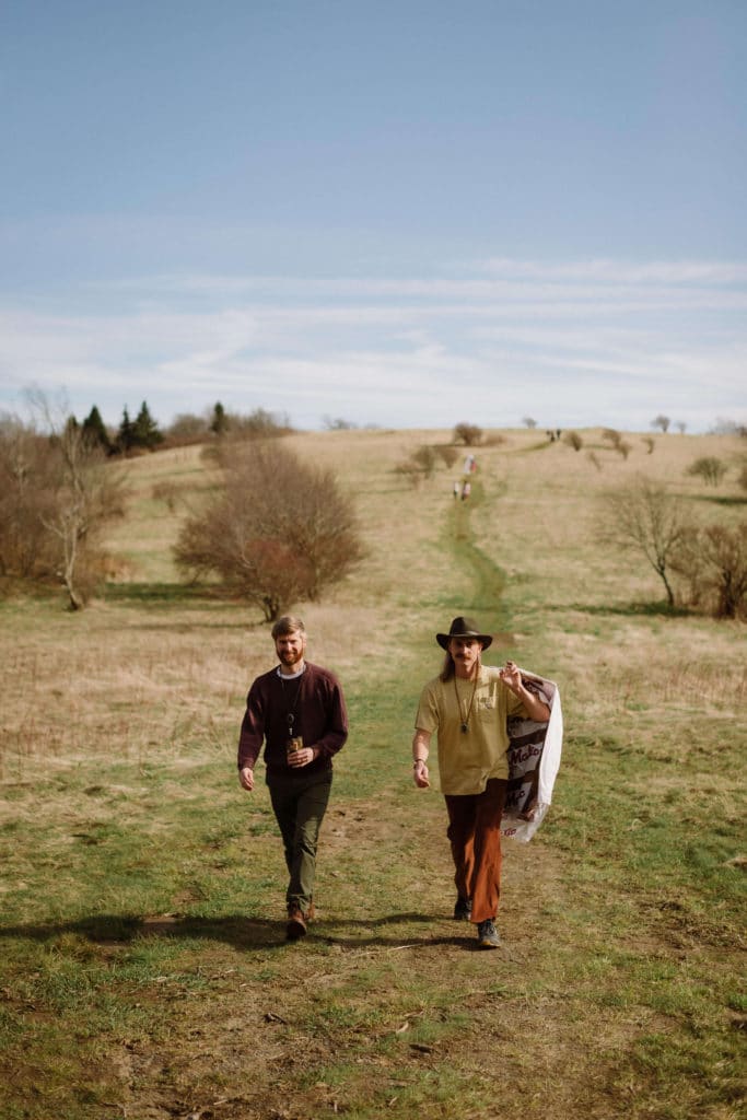 Getting ready for a secret North Carolina mountain elopement. Photo by OkCrowe Photography.