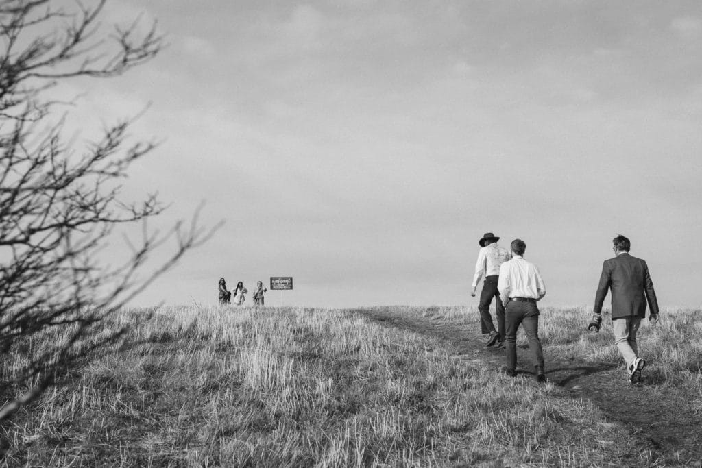 Getting ready for a secret North Carolina mountain elopement. Photo by OkCrowe Photography.