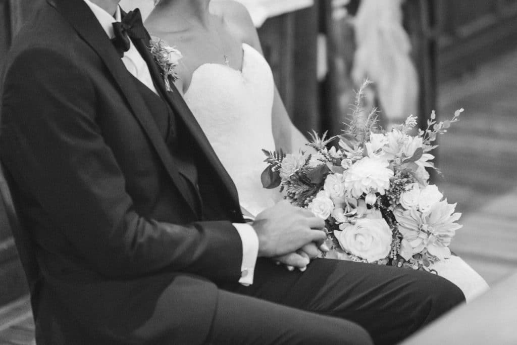 Ceremony at the Basilica of Saints Peter and Paul. Photo by OkCrowe Photography.